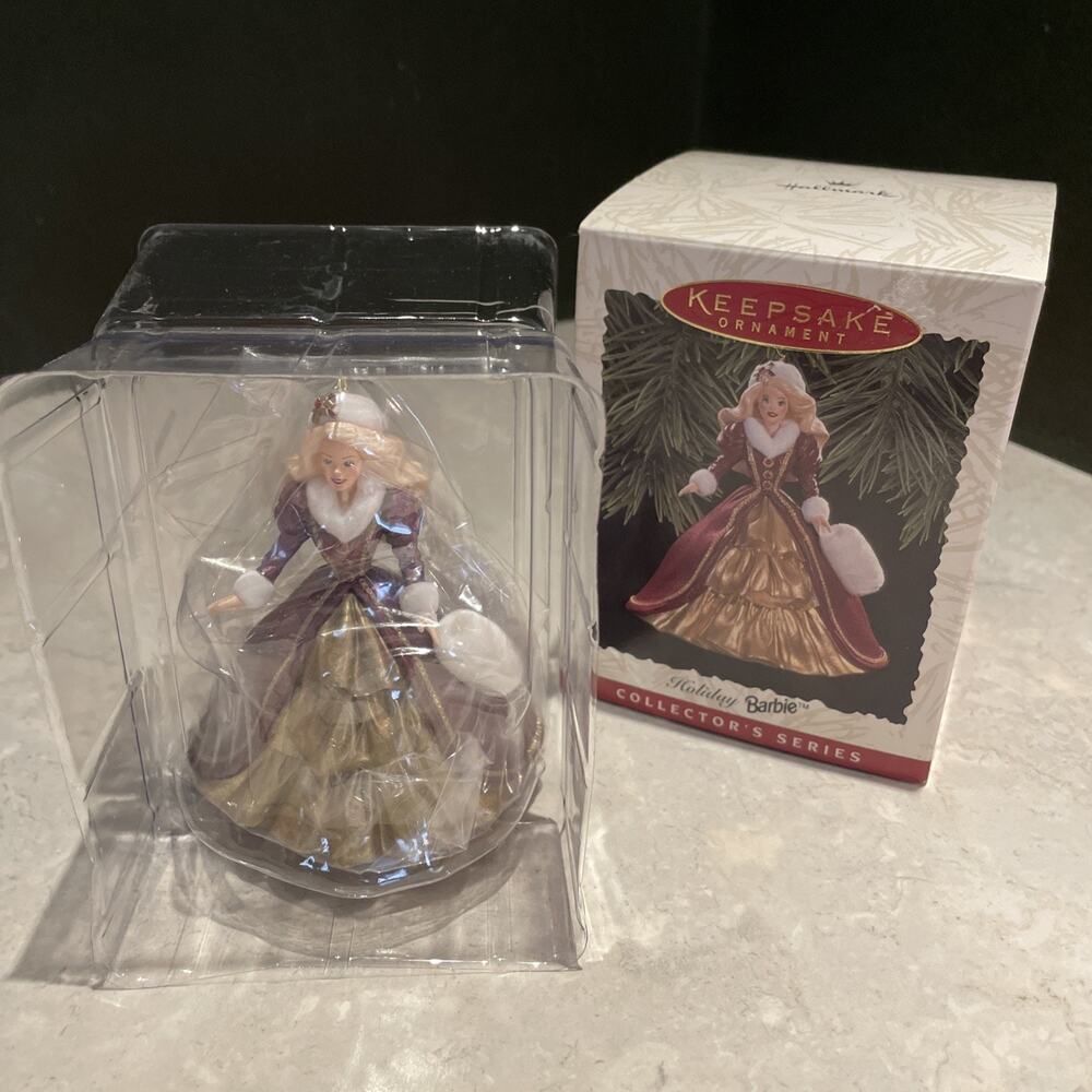 Barbie Hallmark Keepsake Ornament Holiday Collector's 1996 #4 Mattel Vtg MIB